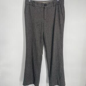 Banana Republic Pants Women’s 8 Black & Tan Woven Pattern Wool Professional